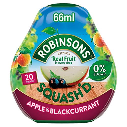 Robinsons Squash'D Manzana Y Grosella Negra Sin Adición De Azúcar (66ml) (Paquete de 2)