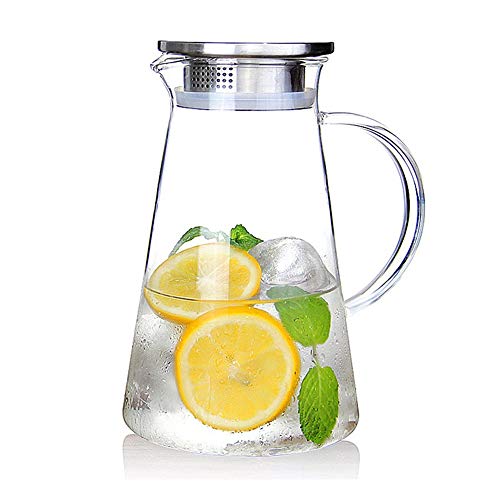 susteas 2,0 litros Jarra de Vidrio con Tapa Jarra de té Helado Jarra de Agua Agua fría Caliente té Helado café Vino Leche y Jarra de Bebidas de Jugo susteas 2,0 litros Jarra de Vidrio con Tapa Jarra de té Helado Jarra de Agua Agua fría Caliente té Helado café Vino Leche y Jarra de Bebidas de Jugo