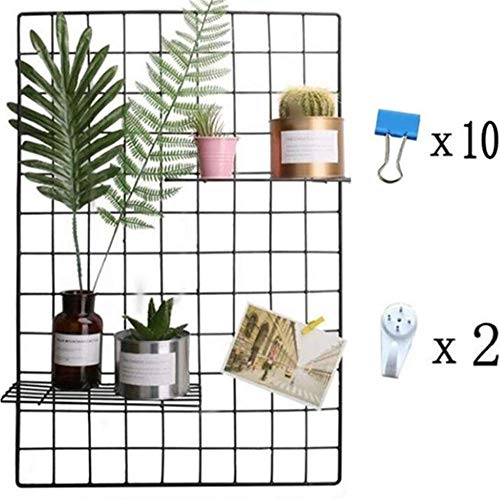 WJSX DIY Hierro Rejilla Cuadrícula Panel/Multifunción Metal Mesh Pared Foto Pared/Decoración de la Pared/Organizador Creativa (Negro, 65 * 45cm) WJSX DIY Hierro Rejilla Cuadrícula Panel/Multifunción Metal Mesh Pared Foto Pared/Decoración de la Pared/Organizador Creativa (Negro, 65 * 45cm)