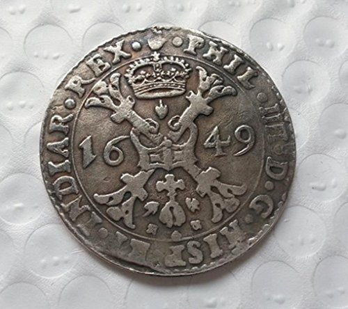 Bespok Souvenirs Rare Antiguo Antiguo Antiguo Imperio Romano Antiguo 1649 Color Plata Moneda Medalla Thaler