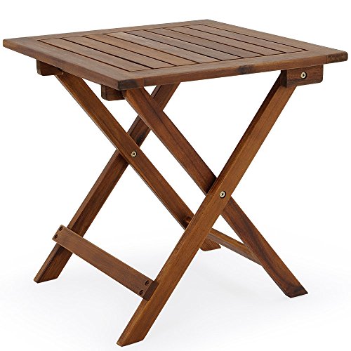 Deuba Mesa Auxiliar de jardín Madera de Acacia mesita de café Exterior Plegable Mesa de Centro 46x46 cm terraza Patio Deuba Mesa Auxiliar de jardín Madera de Acacia mesita de café Exterior Plegable Mesa de Centro 46x46 cm terraza Patio