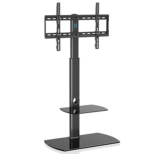 FITUEYES Soporte Giratorio de TV de 32 a 65 Pulgadas con 2 Estantes Altura Ajustable Soporte de Suelo para Televisión LCD LED OLED Plasma Plano Curvo FITUEYES Soporte Giratorio de TV de 32 a 65 Pulgadas con 2 Estantes Altura Ajustable Soporte de Suelo para Televisión LCD LED OLED Plasma Plano Curvo