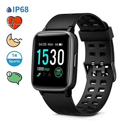 Glymnis Reloj Inteligente Smartwatch Impermeable IP68 Pulsera Actividad con Pulsómetro Monitor de Sueño Pantalla Táctil Completa Reloj Deportivo para Android iOS Glymnis Reloj Inteligente Smartwatch Impermeable IP68 Pulsera Actividad con Pulsómetro Monitor de Sueño Pantalla Táctil Completa Reloj Deportivo para Android iOS