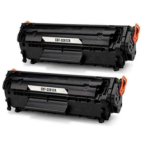 JARBO Q2612A Cartuchos de tóner Compatible para HP 12A (Q2612A) para HP LaserJet 1010 1012 1015 1018 1020 1022 1022n 1022nw 3015 3020 3030 3050 3052 3055 M1005 M1319 M1319f, 2 de Negro