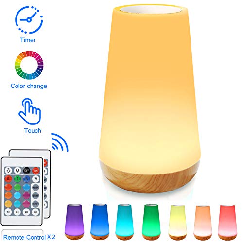 Luz Nocturna de LED, Lámpara de Mesita de Noche, Control Remoto, Control Tactil, Temporizador, Regulable, USB Recargable, Cambio de Colores, para Niños, Habitación, Cámping Luz Nocturna de LED, Lámpara de Mesita de Noche, Control Remoto, Control Tactil, Temporizador, Regulable, USB Recargable, Cambio de Colores, para Niños, Habitación, Cámping