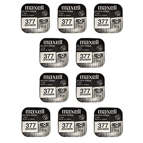MAXELL SR626SW - 377 - Pila de Óxido de Plata - PACK DE 10 UNIDADES MAXELL SR626SW - 377 - Pila de Óxido de Plata - PACK DE 10 UNIDADES