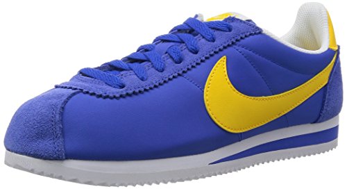 Nike Classic Cortez Nylon, Zapatillas de running para hombre, Azul/Amarillo/Blanco (Varsity Royal/Vrsty Mz/White), 38.5 EU