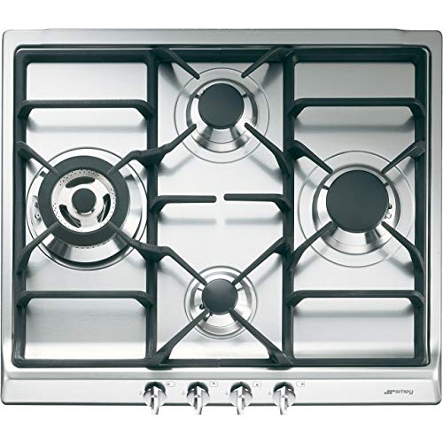 Smeg SR60GHS hobs - Placa (Integrado, Gas, Cast-iron, Giratorio, Frente, 220-240V) Acero inoxidable Smeg SR60GHS hobs - Placa (Integrado, Gas, Cast-iron, Giratorio, Frente, 220-240V) Acero inoxidable