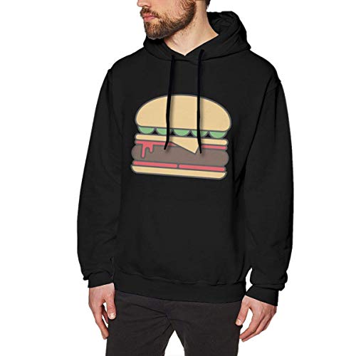 Sudaderas Activewear Top Hoodies Men's Classic Hoodie Sweatshirt Unique Design with Black Bean Burgers
