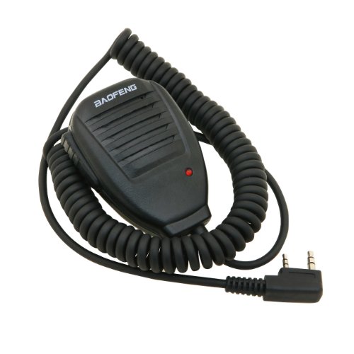 Baofeng UV-5R Speaker - Micrófono para Walkie Talkie Baofeng UV-5R, color negro
