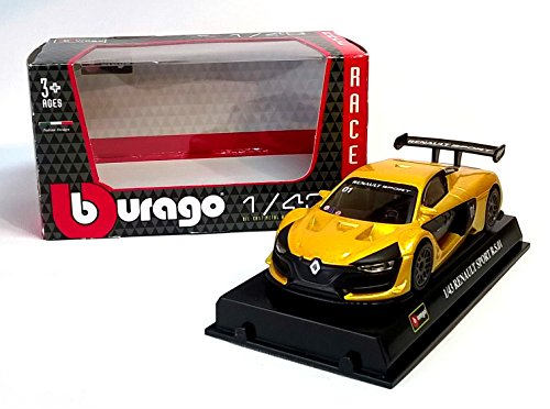 Burago BU38021Y Renault Sport R.S. 01 Interceptor Yellow 1:43 MODELLINO Die Cast Compatible con