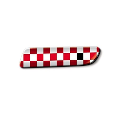 Fiat Badge Sport A Cuadros Blancos y Rojos Originales 500 