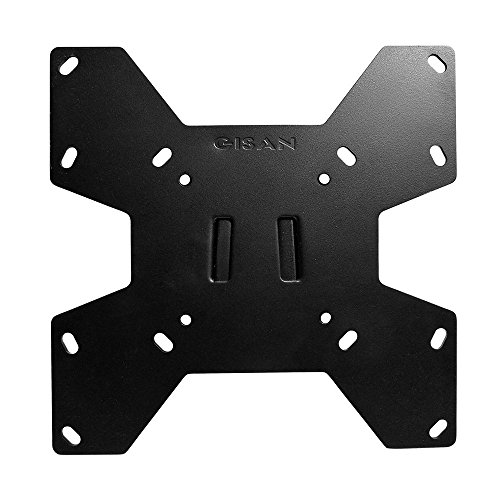 GISAN AX104 - Soporte de pared fijo para TV LED/LCD de peso máximo 20 kg y VESA 200 x 200 mm, acero, color negro