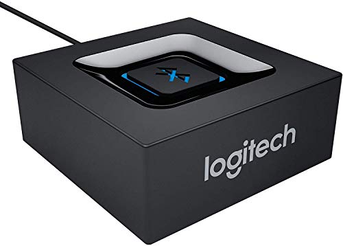 Logitech Receptor de Audio Inalámbrico, Adaptador Bluetooth para PC/Mac/Smartphone/Tablet/Receptores AV, Salidas 3.5 mm y RCA para Altavoces, Sencillo Emparejamiento, Enchufe EU, Negro