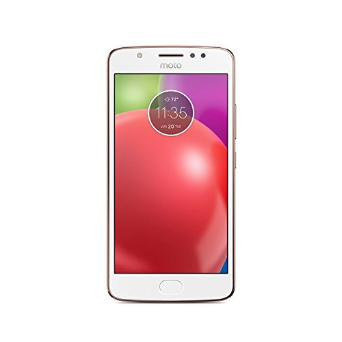 Motorola Moto E4 - Smartphone Libre de 5" HD, 2.800 mAh de batería, cámara de 8 MP, 2 GB de RAM + 16 GB de Almacenamiento, procesador Quad-Core de 1.3 GHz, Color Dorado