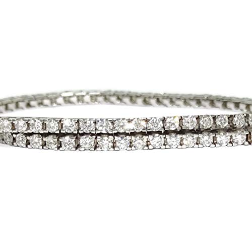 Never Say Never Pulsera Tipo Riviere de Diamantes y Oro Blanco de 18k con Diamantes Blancos o con Diamantes Negros. (Diamantes Blancos, 18.00) Never Say Never Pulsera Tipo Riviere de Diamantes y Oro Blanco de 18k con Diamantes Blancos o con Diamantes Negros. (Diamantes Blancos, 18.00)