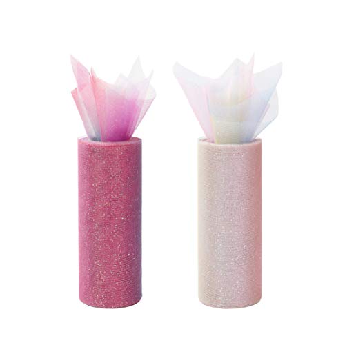 Rollos de tul 2 Rollo Vistoso Brillo Rollos de Tela de Tul Cinta para Decoración Boda Fiesta Cumpleaños Lazos Silla Falda Vestido Bricolaje Artesanal Regalo 15cm x 9m Rollos de tul 2 Rollo Vistoso Brillo Rollos de Tela de Tul Cinta para Decoración Boda Fiesta Cumpleaños Lazos Silla Falda Vestido Bricolaje Artesanal Regalo 15cm x 9m