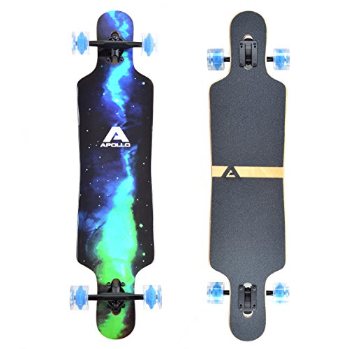Apollo Longboard Galaxy Special Edition Board complet con rodamientos de Bolas High Speed ABEC Drop Through Freeride Skate Cruiser Boards Color: Cielo repleto de Estrellas/Verde… Apollo Longboard Galaxy Special Edition Board complet con rodamientos de Bolas High Speed ABEC Drop Through Freeride Skate Cruiser Boards Color: Cielo repleto de Estrellas/Verde…