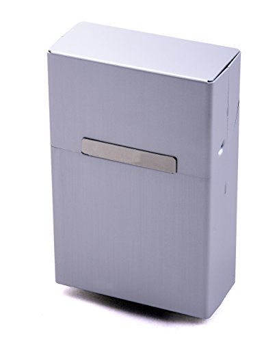 Caja de Cigarrillos Metal Aluminio Zigarettentui Caja del cigarrillo Caja para cigarrillos - Más Colores a elegir - Plata