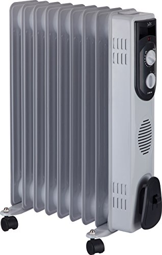 Jata R109 Radiador de aceite con 9 elementos caloríficos, 2000 W, Acero Inoxidable, Blanco Jata R109 Radiador de aceite con 9 elementos caloríficos, 2000 W, Acero Inoxidable, Blanco