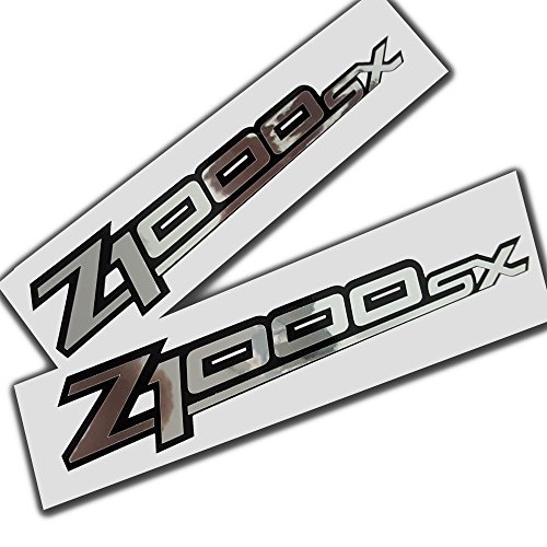 Kawasaki Z1000SX Z 1000?SX plata cromo sobre negro Gráficos Pegatinas Pegatinas X 2