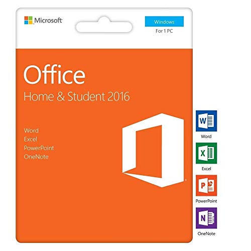Microsoft Office 2016 Hogar y Estudiantes | Clave de activación en la caja | Microsoft Word Excel PowerPoint OneNote para Windows 10 Windows 8 Windows 7 | Microsoft Office 2016 Home and Student PC
