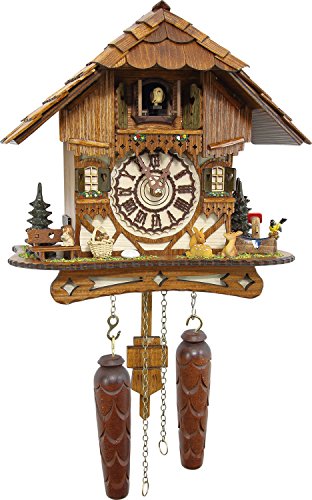 Reloj de cuco alemán - Chalet romántico “Valle De Los Molinos” de la Selva Negra - con animales maravillosos –con movimiento de cuarzo de CUCKOO-PALACE - 26cm de altura Reloj de cuco alemán - Chalet romántico “Valle De Los Molinos” de la Selva Negra - con animales maravillosos –con movimiento de cuarzo de CUCKOO-PALACE - 26cm de altura
