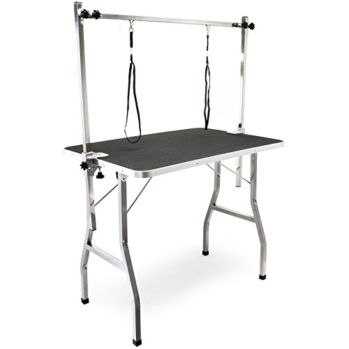 WilTec Mesa para Corte Canina con 2 Lazos peluqueria Mascotas Perro Gato Tabla WilTec Mesa para Corte Canina con 2 Lazos peluqueria Mascotas Perro Gato Tabla