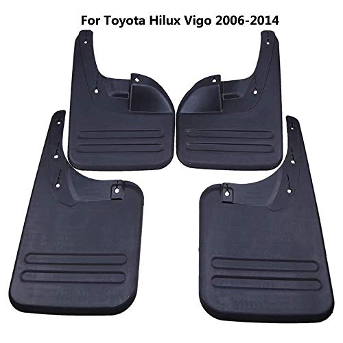 4 Guardabarros Aletas De Barro Coche ，para Toyota Hilux Vigo 2006-2014 Moldeados Mud Flap Splash Guardia Fender De Coche FaldóN Juego De Delanteras Y Traseras 4 Piezas