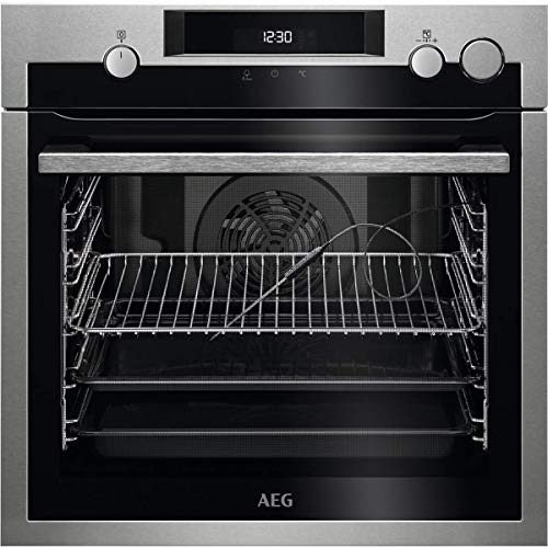 AEG BSE577121M Horno Multifunción con Limpieza Pirolítico, 9 funciones + Vapor, Cocción Uniforme, Sonda Térmica, Ventilador XXL, Pantalla LCD Táctil, Antihuellas, Bandeja XXL, Inox, A+, 72 Litros AEG BSE577121M Horno Multifunción con Limpieza Pirolítico, 9 funciones + Vapor, Cocción Uniforme, Sonda Térmica, Ventilador XXL, Pantalla LCD Táctil, Antihuellas, Bandeja XXL, Inox, A+, 72 Litros