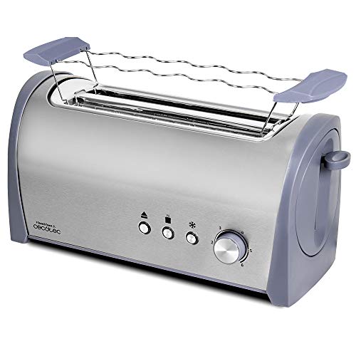 Cecotec Tostadora Acero Steel&Toast 2L. 6 Niveles de Potencia, Capacidad para 4 Tostadas, 3 Funciones (Tostar, Recalentar, Descongelar), Incluye Soporte Panecillos, con Bandeja Recogemigas, 1400 W Cecotec Tostadora Acero Steel&Toast 2L. 6 Niveles de Potencia, Capacidad para 4 Tostadas, 3 Funciones (Tostar, Recalentar, Descongelar), Incluye Soporte Panecillos, con Bandeja Recogemigas, 1400 W