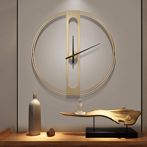 GSOLOYL Luxe Grande Reloj Murale En Metal Diseño Moderne Pour Salón Decoración de 3D Grandes Relojes Mur Montre Fer Arte Decoración a la Maison 70 Cm (Couleur : 50 cm (19.6 Inch))