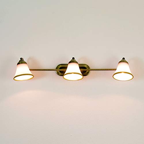 lámpara de espejo art nouveau en bronce 3xE14 brazos móviles aplique de pared cuarto de baño sala de estar lámpara de espejo art nouveau en bronce 3xE14 brazos móviles aplique de pared cuarto de baño sala de estar