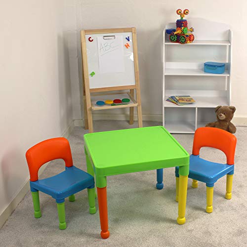 Libertad de Juguetes de los niños Mesa y 2 sillas Juego, plástico, Multi-Color