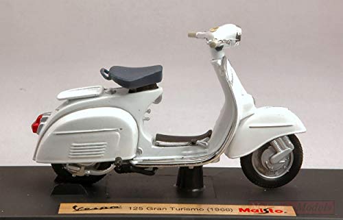 Maisto MI5082W Vespa 125 Gran Turismo 1966 White 1:18 MODELLINO Die Cast Model Compatible con Maisto MI5082W Vespa 125 Gran Turismo 1966 White 1:18 MODELLINO Die Cast Model Compatible con