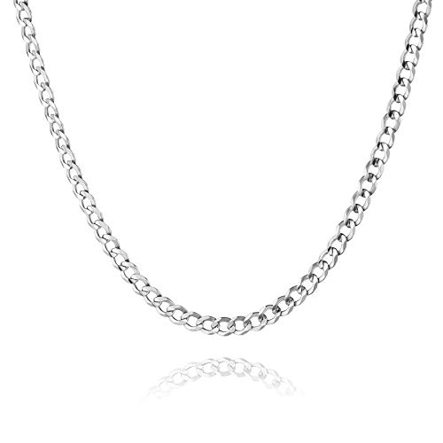 STERLL Cadena para hombre de plata 925, 50 cm de longitud, con caja de joyas, ideal como regalo de hombre