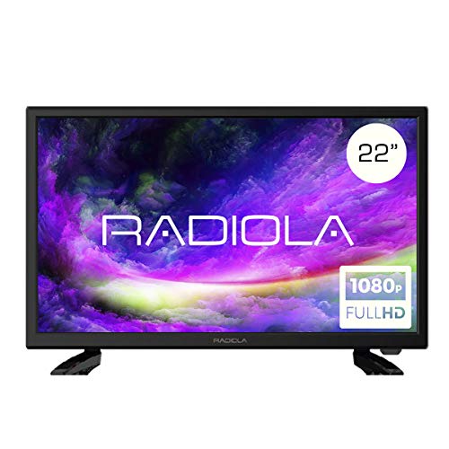 Televisor Led 22 Pulgadas Full HD 12V, Radiola LD22100K. Especial Caravana, Resolución 1920 x 1080P, HDMI, VGA, USB Reproductor y Grabador, Color Negro Televisor Led 22 Pulgadas Full HD 12V, Radiola LD22100K. Especial Caravana, Resolución 1920 x 1080P, HDMI, VGA, USB Reproductor y Grabador, Color Negro