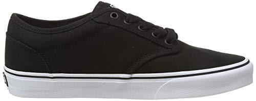 Vans Atwood, Zapatillas para Hombre, Negro (Black/White Canvas 187), 44.5 EU Vans Atwood, Zapatillas para Hombre, Negro (Black/White Canvas 187), 44.5 EU