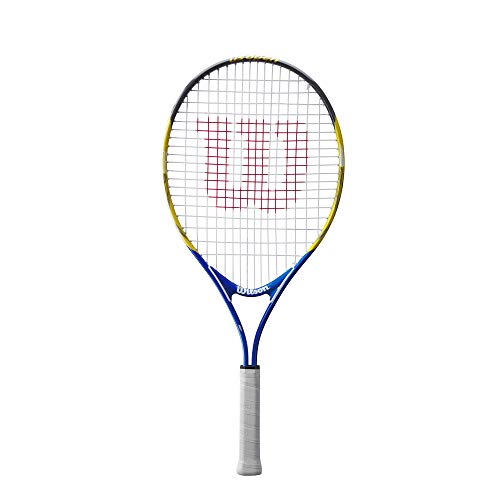 Wilson US Open 25, WRT20330U Raqueta de tenis a partir de 3 años, hasta 100 cm de altura Unisex Ninos, Blanco / Verde