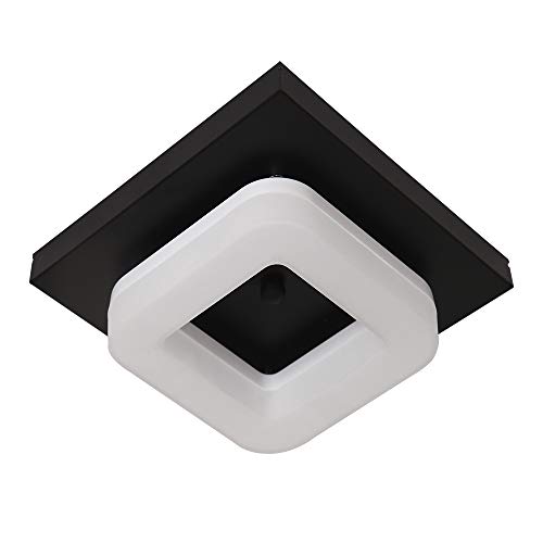 Artpad 12W llevó la luz de techo, instale fácilmente la lámpara brillante del soporte de la superficie de la plaza negra para el cuarto de baño del comedor y la luz blanca de la oficina