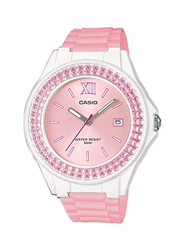 Casio Reloj Analógico para Mujer de Cuarzo con Correa en Acero Inoxidable LX-500H-4E5VEF