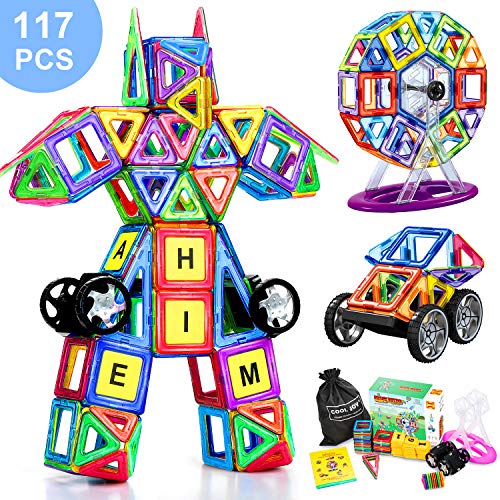 DOOKEY Bloques de Construcción Magnéticos 3D con Matemáticas y Alfabeto, Juguete Educativo y Creativo para Niños más de 3 Años - 117 Piezas - Material ABS - Mejor Regalo de Cumpleaños y Fiestas DOOKEY Bloques de Construcción Magnéticos 3D con Matemáticas y Alfabeto, Juguete Educativo y Creativo para Niños más de 3 Años - 117 Piezas - Material ABS - Mejor Regalo de Cumpleaños y Fiestas