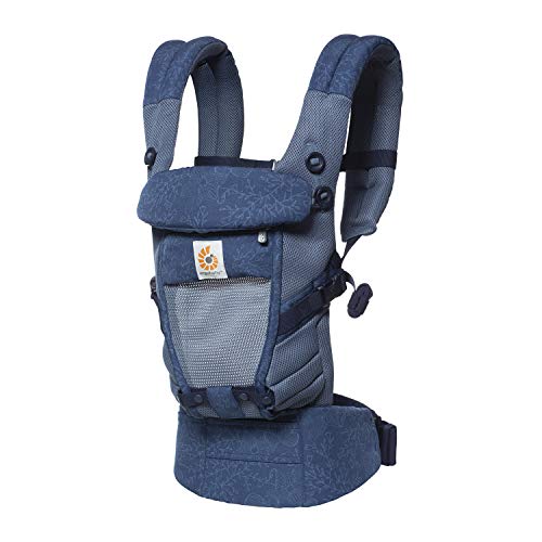 Ergobaby Mochila Portabebe Ergonómico Recien Nacido, Adapt Cool Air Mesh Flores Azules, Porta Bebes en Mochilas Ergobaby Mochila Portabebe Ergonómico Recien Nacido, Adapt Cool Air Mesh Flores Azules, Porta Bebes en Mochilas