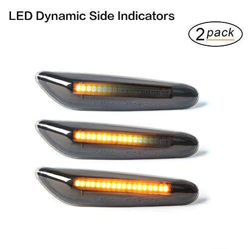 Intermitentes laterales LED OZ-LAMPE 2 X dinámica LED Intermitentes laterales ámbar 18 SMD con CAN-bus Libre de errores OE Socket Smoke para BM-W E46 E36 E90 E91 E60 E61 E81 E88 E92 E83 E84 Intermitentes laterales LED OZ-LAMPE 2 X dinámica LED Intermitentes laterales ámbar 18 SMD con CAN-bus Libre de errores OE Socket Smoke para BM-W E46 E36 E90 E91 E60 E61 E81 E88 E92 E83 E84