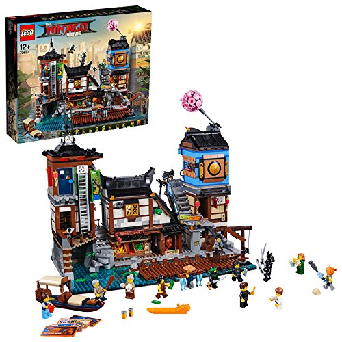 LEGO Ninjago - Muelles de la Ciudad, Juguete de Construcción para Recrear las Escenas Ninjas (70657)