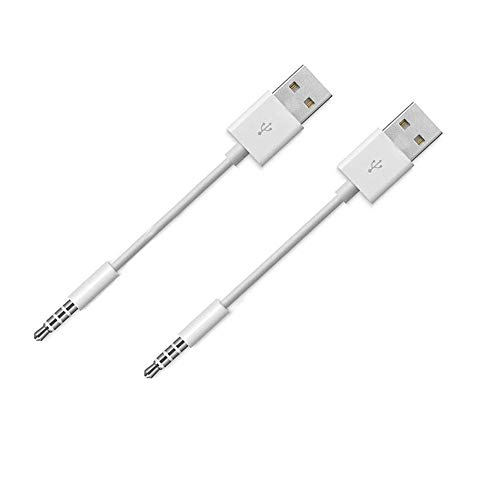 Amicable USB Date Cable Replacement for iPod Shuffle Charger Cable,(2-Pack) 3.5mm Jack/Plug to USB Power Charger Sync Data Transfer Cable for iPOd Shuffle 3rd 4th 5th 6th Amicable USB Date Cable Replacement for iPod Shuffle Charger Cable,(2-Pack) 3.5mm Jack/Plug to USB Power Charger Sync Data Transfer Cable for iPOd Shuffle 3rd 4th 5th 6th