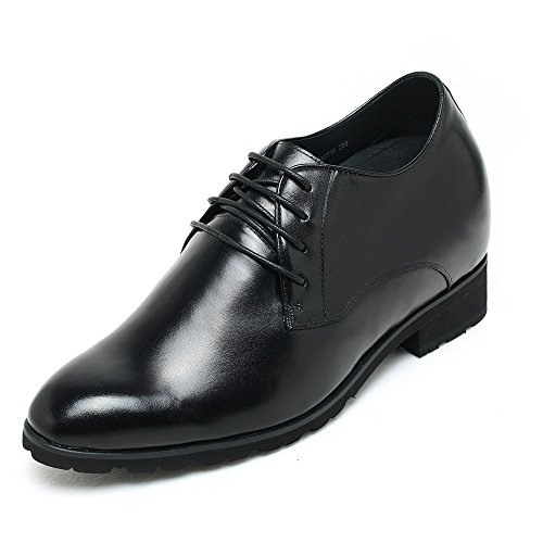 CHAMARIPA Altura Creciente Taller Derby Negro Zapatos de Vestir con Elevador para Hombres 10 cm / 3,94 Inch