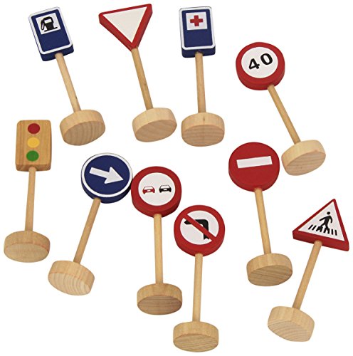 Goula- Bag of Traffic Signs Juguete, Negro, Azul, Rojo, Color Blanco, Madera (Diset 50211) Goula- Bag of Traffic Signs Juguete, Negro, Azul, Rojo, Color Blanco, Madera (Diset 50211)