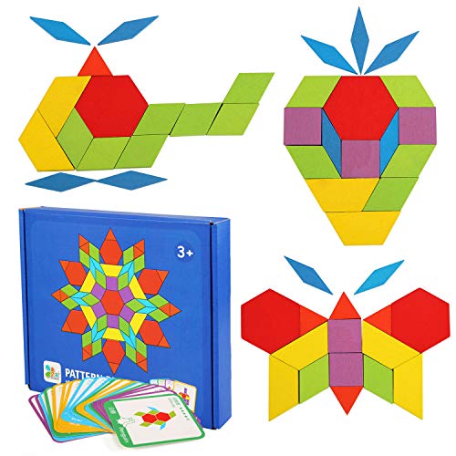 LEADSTAR Tangram Puzzle, Tangram Madera Shape Puzzle Set Rompecabezas Tangram de Madera Kids Educativos Juegos y Juguetes con 155 Piezas de Formas Geométricas y 24 Diseños LEADSTAR Tangram Puzzle, Tangram Madera Shape Puzzle Set Rompecabezas Tangram de Madera Kids Educativos Juegos y Juguetes con 155 Piezas de Formas Geométricas y 24 Diseños