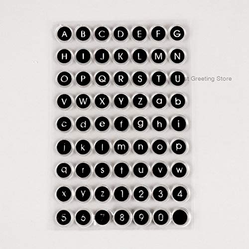 sellos claros letras sellos alfabeto viñeta sellos de diario clave de máquina de escribir